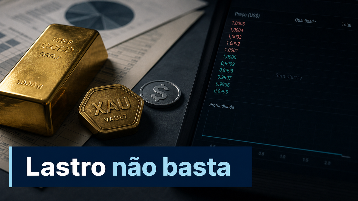 A Tether descobriu que ouro não substitui liquidez
